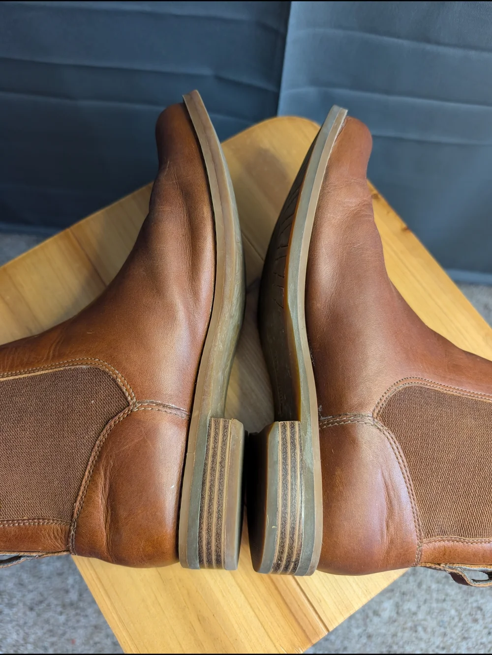 Timberland Magby Low Chelsea Boots Tan Leather Womens Size 8.5